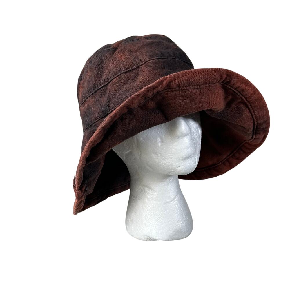 Vintage Scala Collezione Tie Dye Bucket Hat in Brown & Black